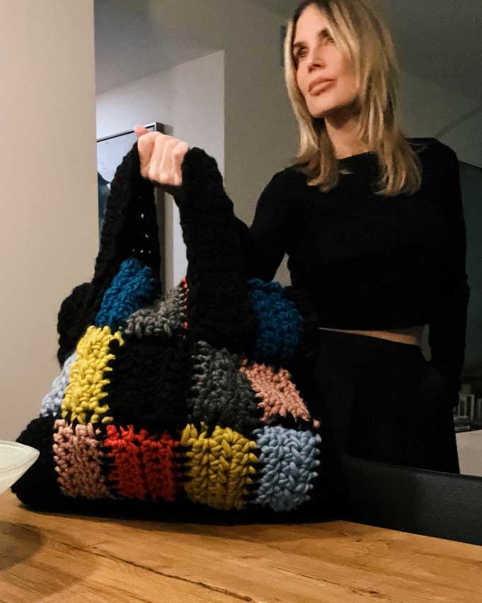 Retro Color Block Tote