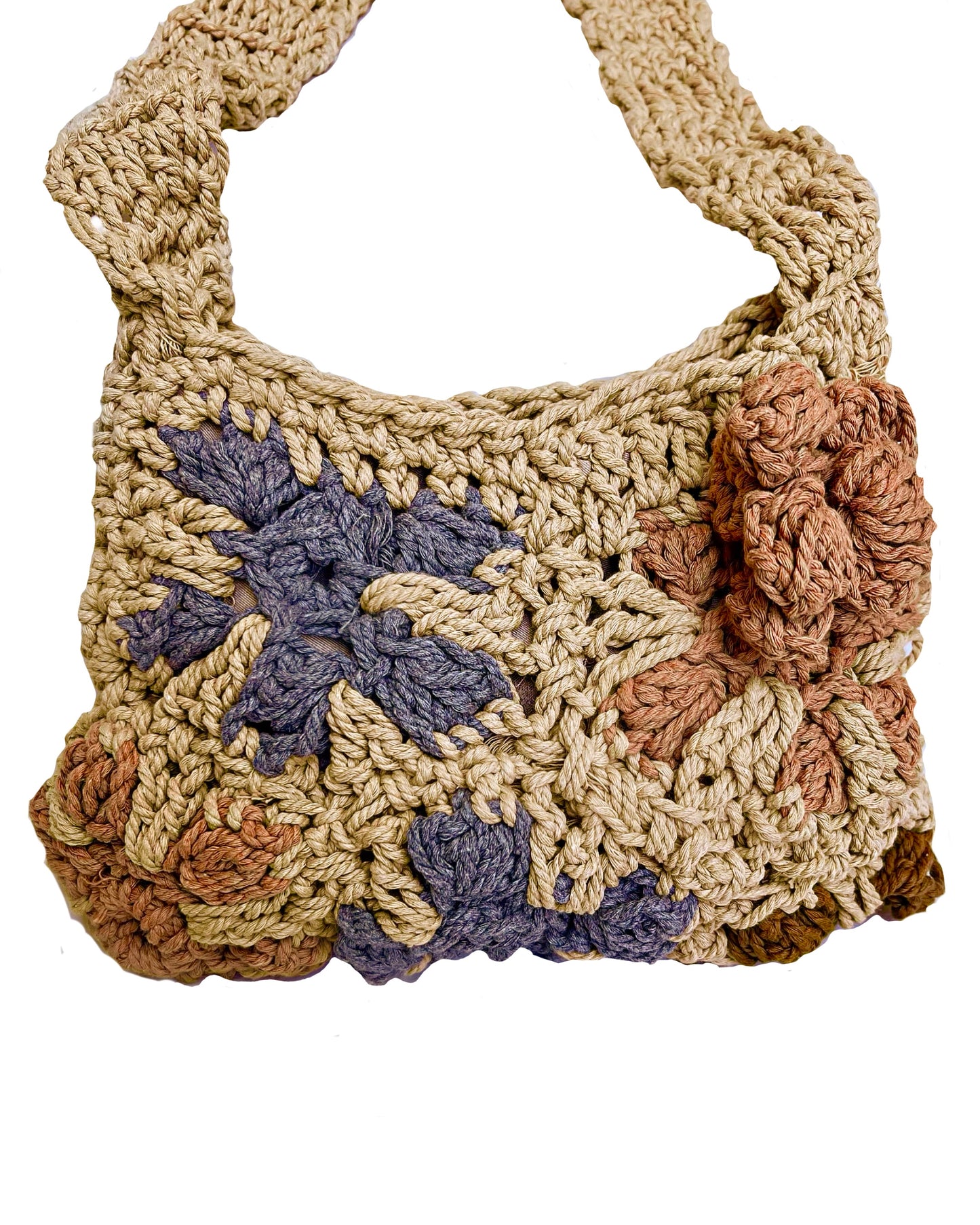 Tan Korean Cord Flower Bag