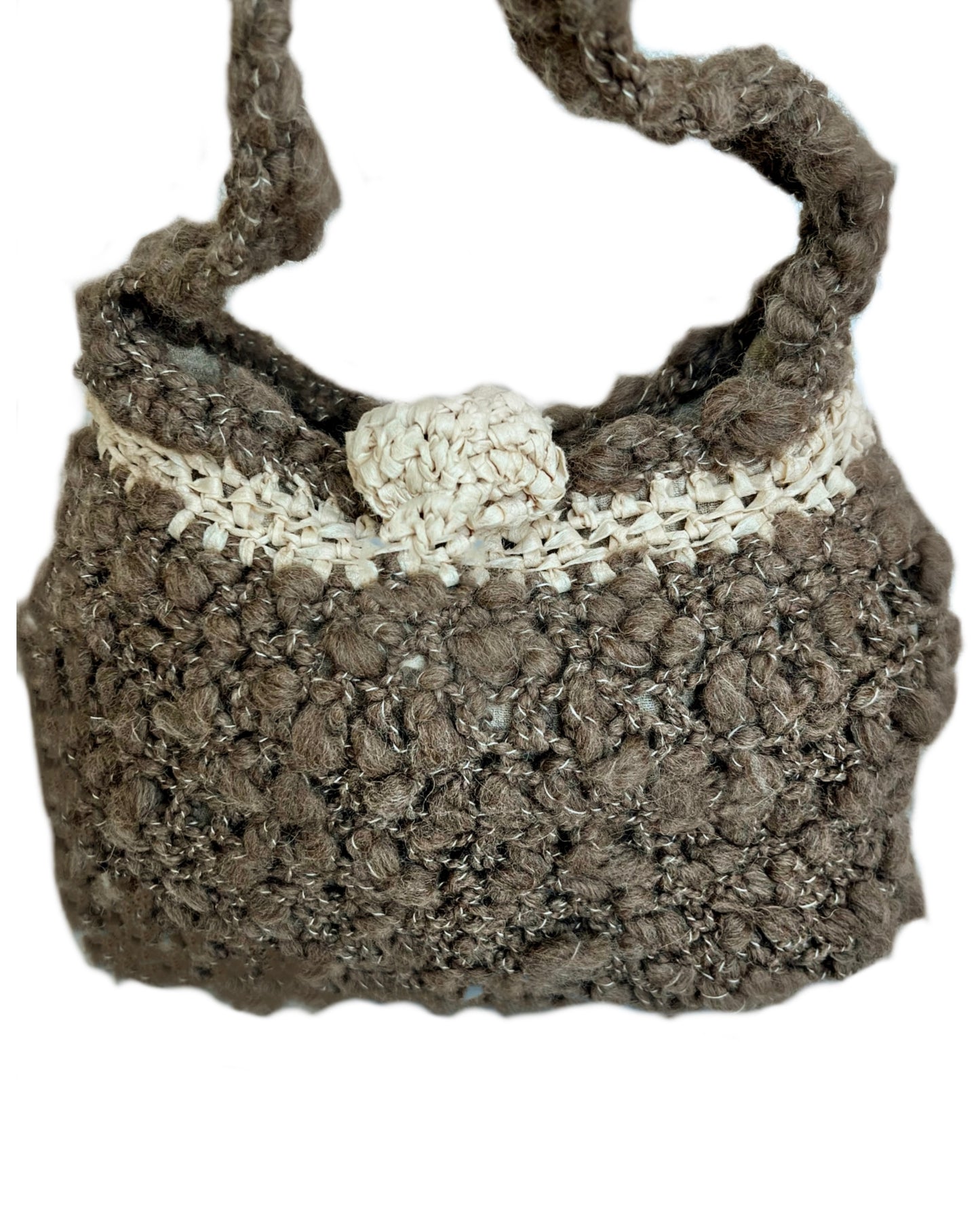 Taupe Textured Stitch Crossbody