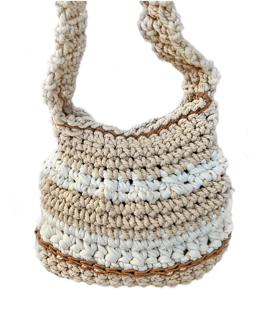 Natural Rope and White Crossbody