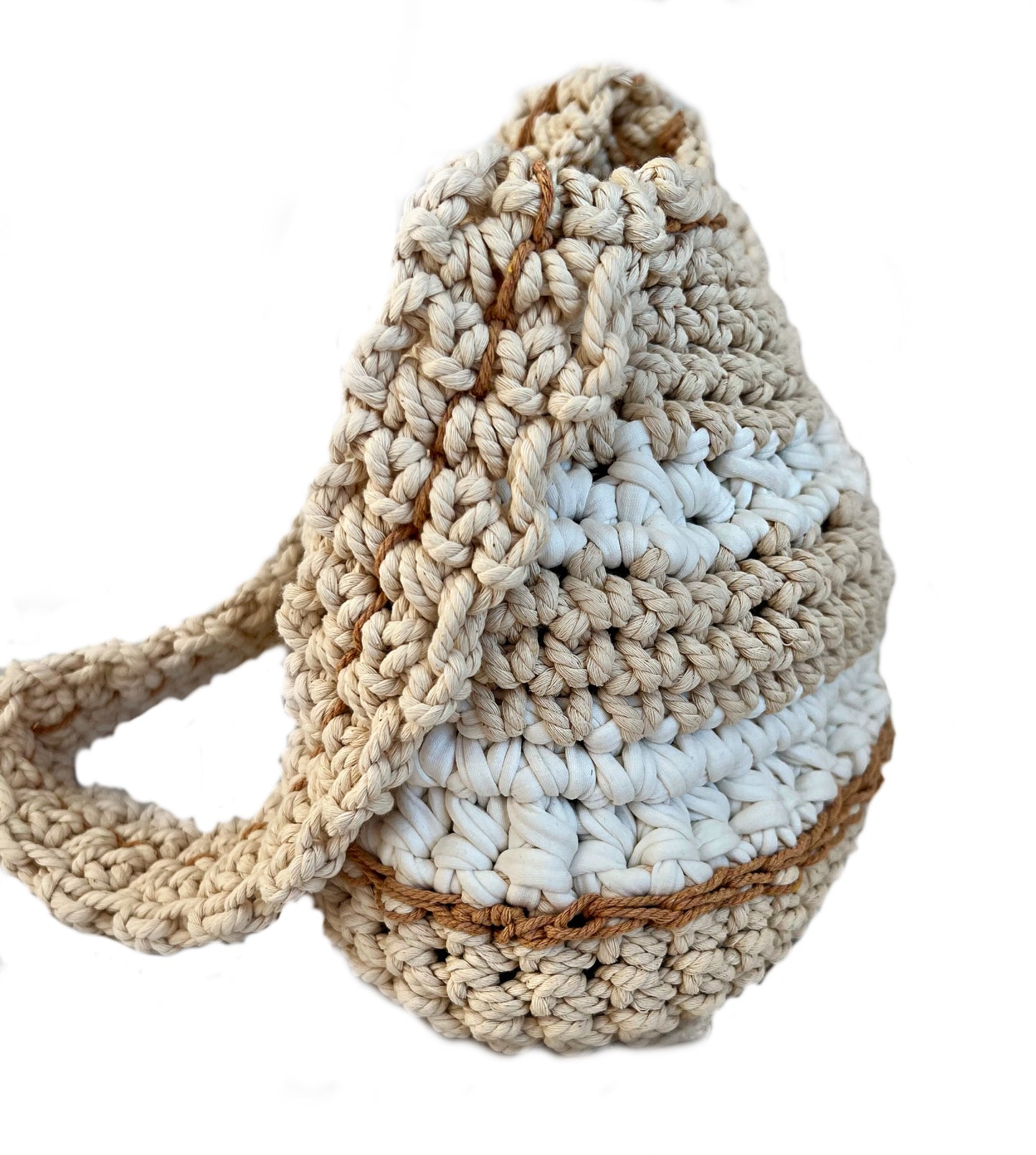 Natural Rope and White Crossbody