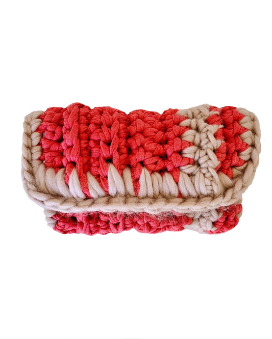 Coral and Cloud Clutch