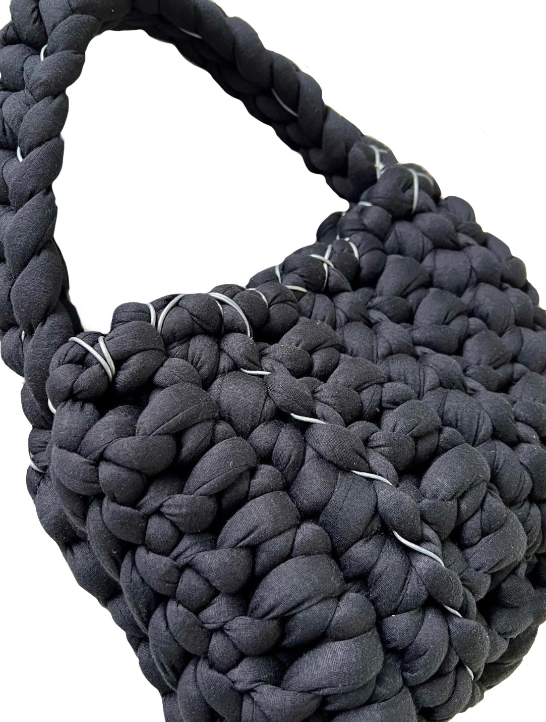 Chunky Black Shoulder Bag