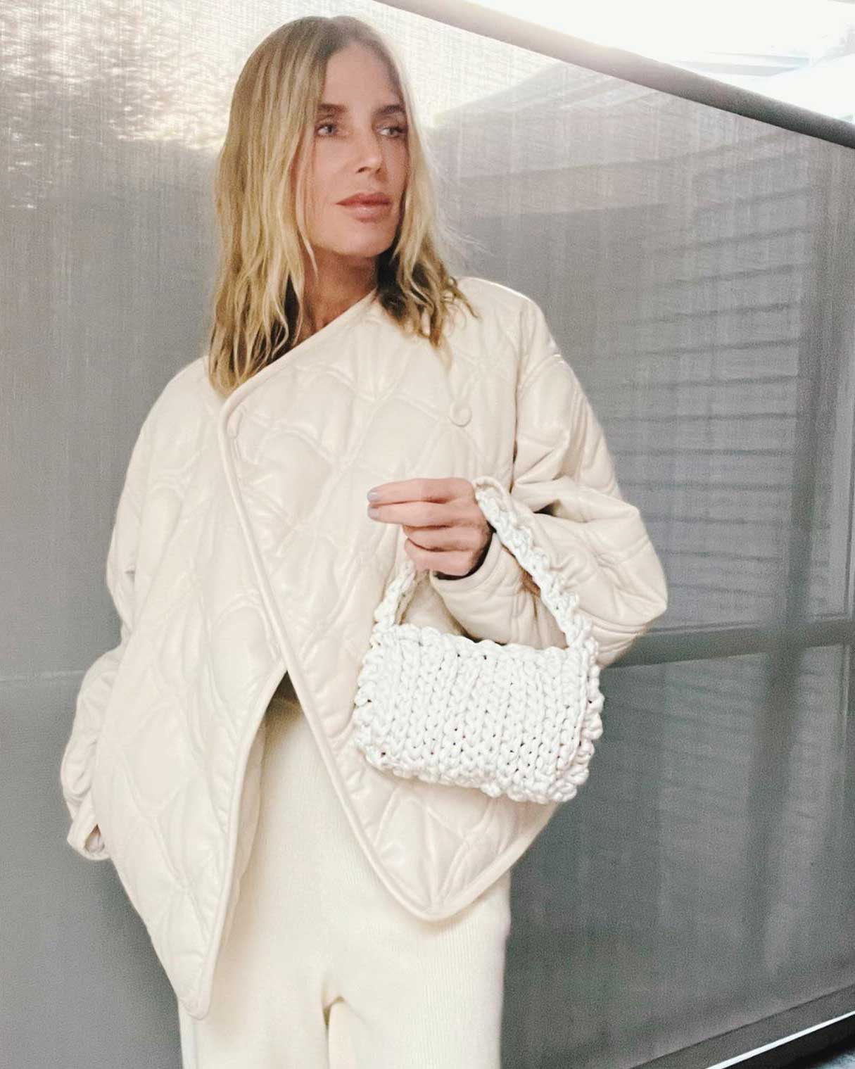 White Sequined Handbag