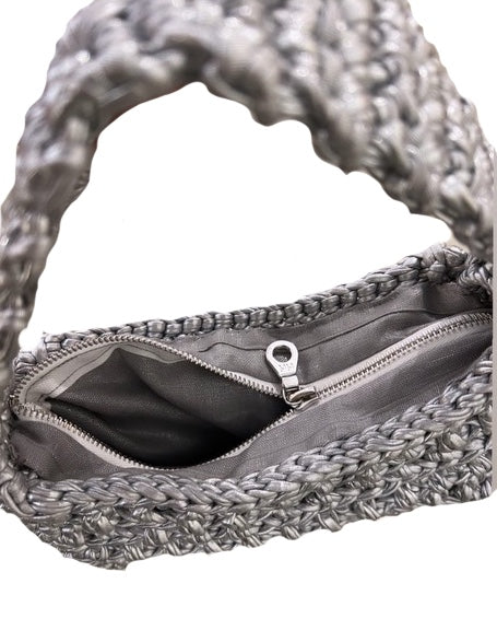 Silver Hand Bag