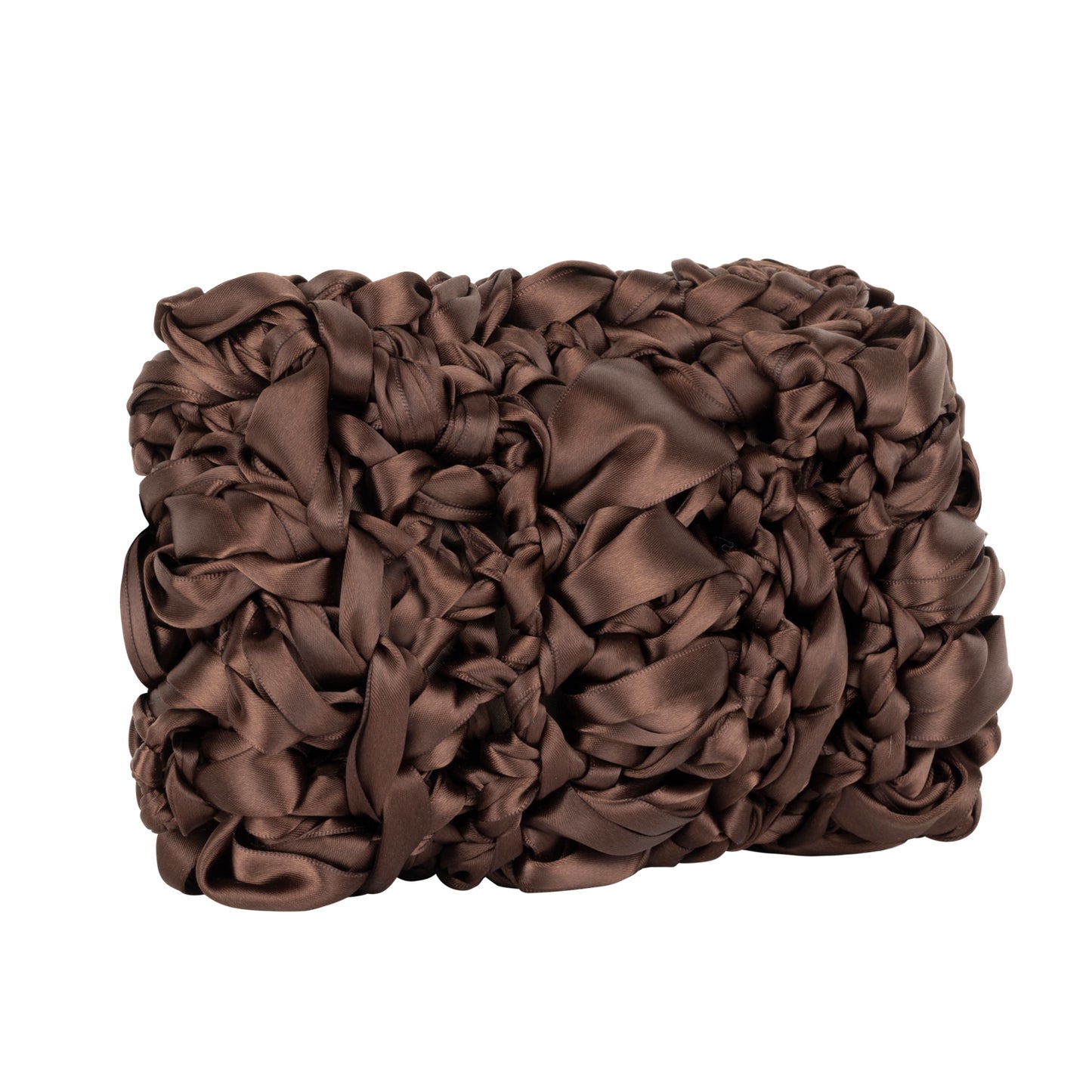 Brown Satin Clutch