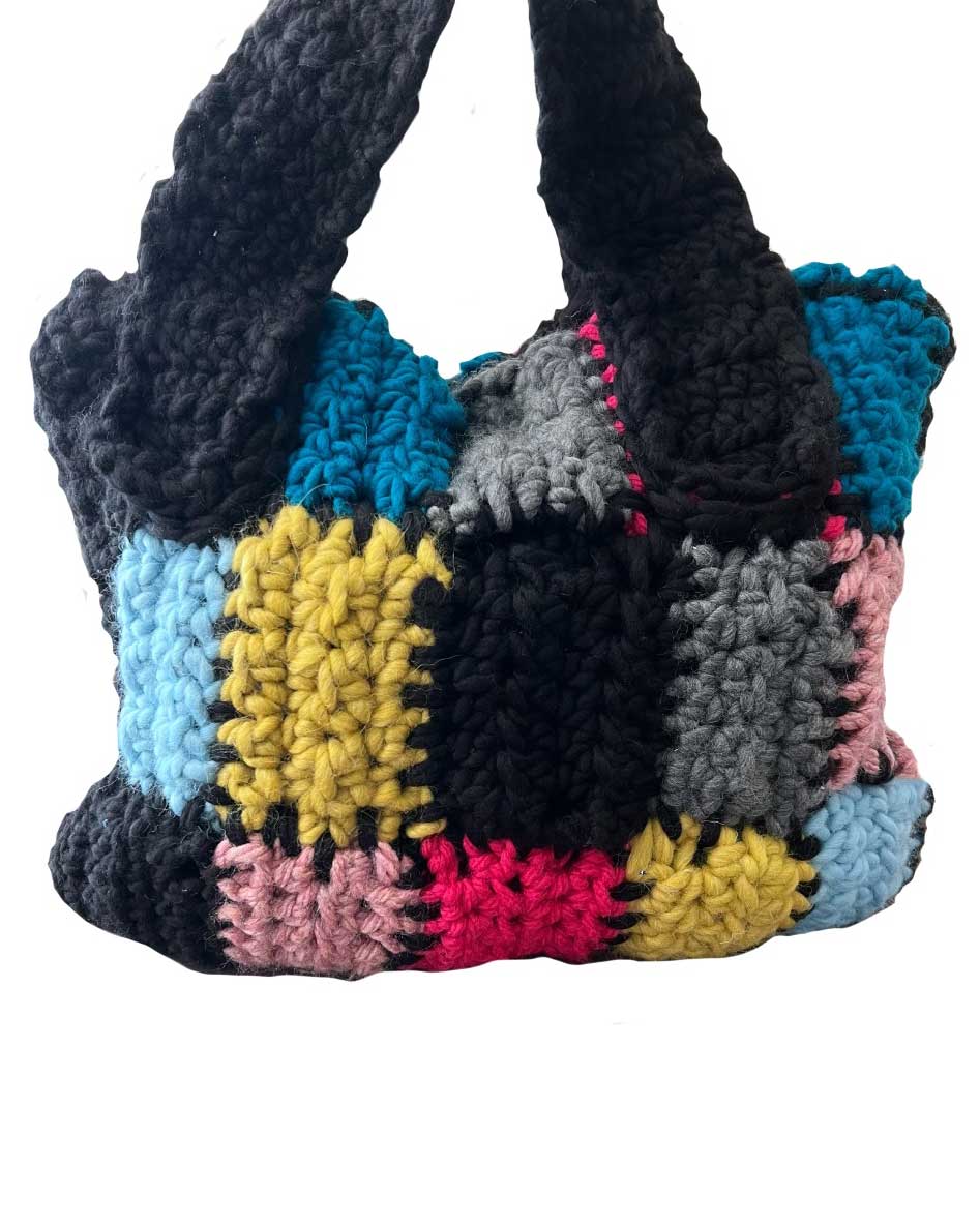 Retro Color Block Tote