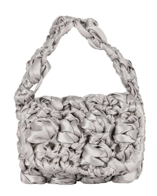 Silver Satin Handbag